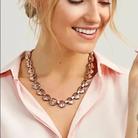 Stella & Dot Rose Gold Fleur Necklace - Picture 3 of 3